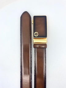 Premium Italian Leather Handmade Ratchet Slide Smart Belts- Black, Brown, Blue, Burgundy, Gray, Hazelnut, White for Men. Unique Gift for Him