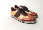 TucciPolo Limited Edition Sporty Handmade Italian Leather Brown-Tan Casual Sneaker for Men