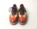 TucciPolo Limited Edition Sporty Handmade Italian Leather Brown-Tan Casual Sneaker for Men