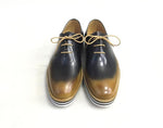 TucciPolo Newest Arrival Mens Sporty Handmade Italian Leather Oxford Blackish Beige Casual Sneaker Dress Shoes