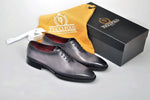 TucciPolo Gray Alessandro Wholecut handmade Luxury HandWelted Oxford Italian Leather Mens Shoes