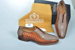 Special Edition TucciPolo Half Genuine Orange Stingray with Weave Leather Prestigiously HandWelted Oxford Mens Luxury Shoes