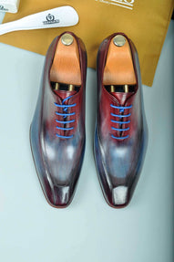 TucciPolo Handcrafted Multi tone Luxury Italian Leather Oxford Mens Shoes