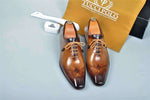TucciPolo Special Edition Mens Prestigiously Handcrafted Brown Luxury Oxford Italian Leather Shoes