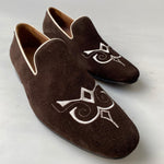 TucciPolo Premium Italian Suede Mens Luxury Brown Slip-on Slippers Loafer Shoe