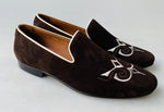 TucciPolo Premium Italian Suede Mens Luxury Brown Slip-on Slippers Loafer Shoe