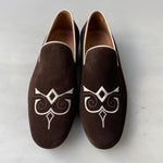 TucciPolo Premium Italian Suede Mens Luxury Brown Slip-on Slippers Loafer Shoe