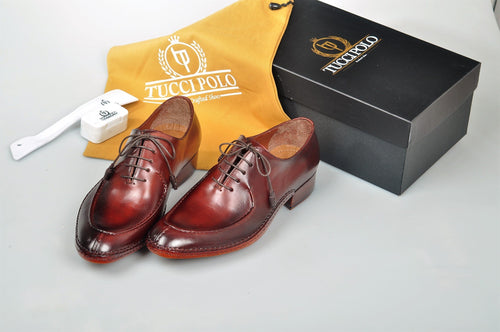 TucciPolo Brown & Prestigiously Handcrafted Oxford Mens Luxury Shoes