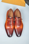 TucciPolo Burnish Tan & Prestigiously Designed HandWelted Oxford Mens Luxury Shoes