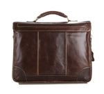 TucciPolo 7091C Classic Vintage Leather Men's Chocolate Briefcase Laptop Messenger Bag