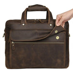 TucciPolo 7388R Real Leather Multi-function Briefcase Laptop Bag