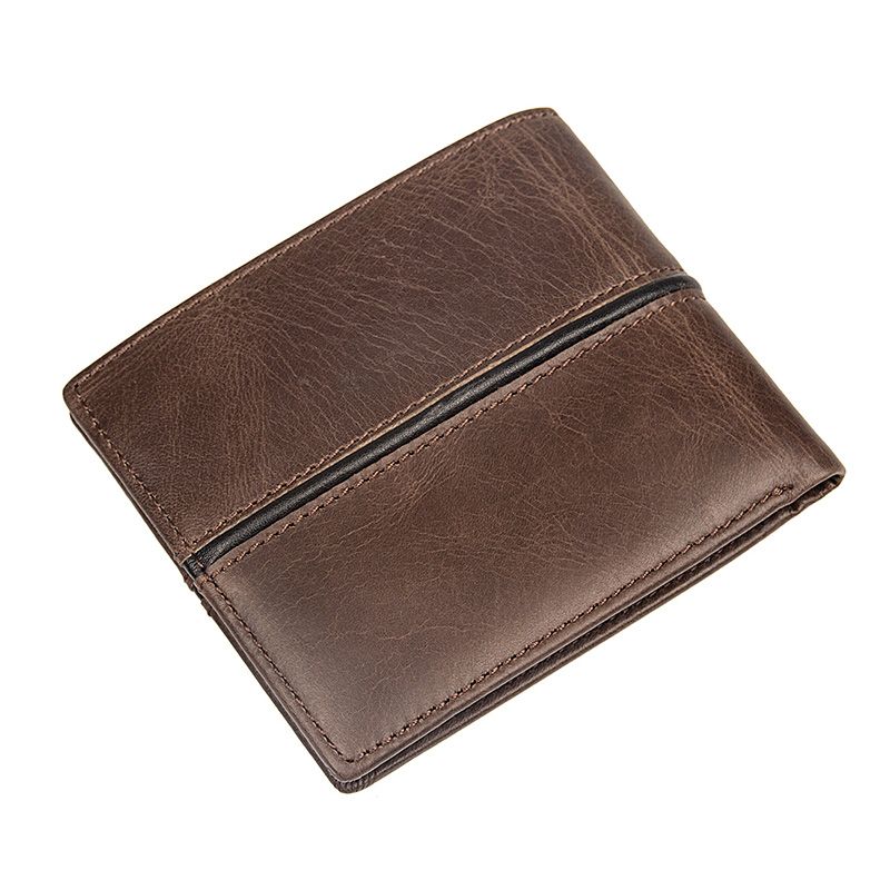 TucciPolo 8157-2Q Mens Cow Leather Dark Brown Cash Holder ID Wallet