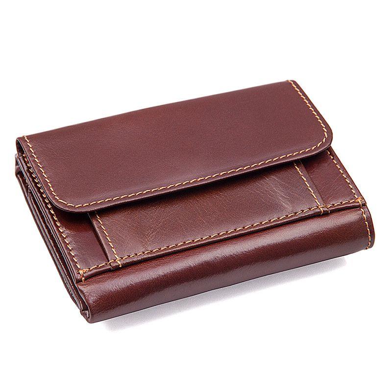 Andres-Men's handmade genuine leather wallet with coin pocket