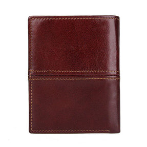 TucciPolo R-8107-2Q New Arrival Coffee Men's Cow Leather Wallet with RFID Money Holder and ID Card Holder.
