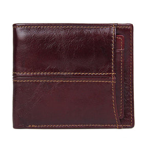 TucciPolo R-8107-3Q New Arrival Coffee Cow Leather Mens RFID Leather Money Wallet