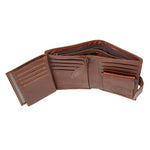 TucciPolo R-8129X Bright Brown Cowboy Leather Purse Money Wallets for Men