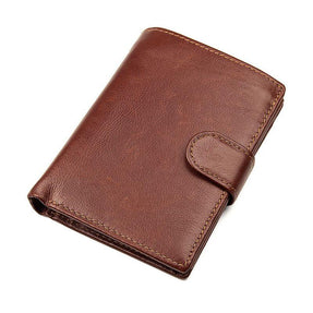 TucciPolo R-8129X Bright Brown Cowboy Leather Purse Money Wallets for Men