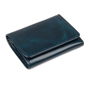 TucciPolo R-8177K Mens Hot Selling Dark Blue RFID Wallet Handmade Pocket Money Holder