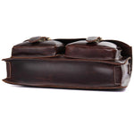 TucciPolo 7105Q-1 Cow Leather Style Men's Briefcase Laptop Messenger Bag