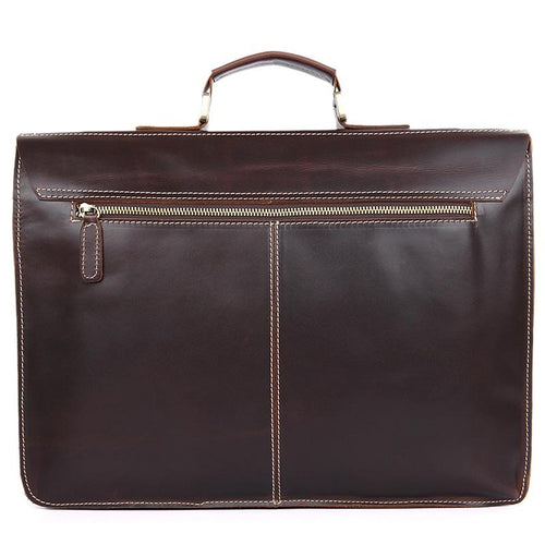 TucciPolo 7105Q-1 Cow Leather Style Men's Briefcase Laptop Messenger Bag