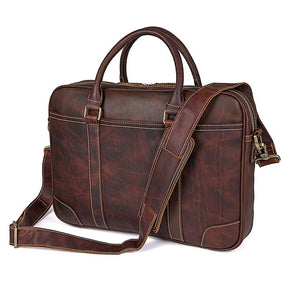 TucciPolo 7349Q Vintage Cow Leather 15 Inches Laptop Bag for Men