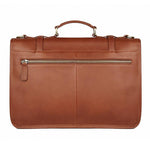 TucciPolo 7397X Mens Redish Brown Messenger Leather Laptop Briefcase Bag