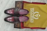 TucciPolo Alvaro Handmade Mens Burgundy Stylish Loafers Italian Leather Shoe