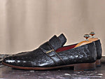 TucciPolo Dace Moccasin Genuine Ostrich Leather Mens Luxury Handmade Shoe