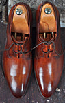 TucciPolo Mens Oxford Natural Handmade Classic Brown Luxury Italian Leather Fashion Shoe