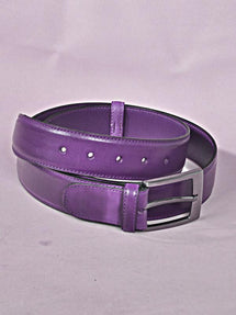 TucciPolo Purple Bleached Style Handmade Mens Leather Luxury Belt