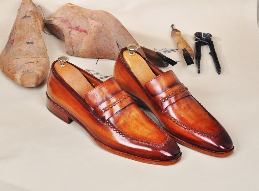 Mens handmade loafers deals