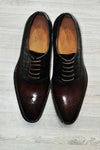 TucciPolo TROY-TP Handmade Genuine Crocodile with Brown Italian Leather Mens Luxury Designer Shoe