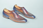 TucciPolo Handmade Luxury Multi-Color Brogue Side Handsewn Mens Italian Leather Oxford Shoes