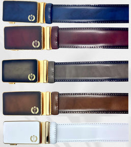 Tucci Di Lusso Limited Edition Handmade Luxury Italian Leather Ratchet Slide Smart Belts for Men. Unique Gift for Him