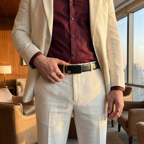 Tucci Di Lusso Limited Edition Handmade Luxury Italian Leather Ratchet Slide Smart Belts for Men. Unique Gift for Him