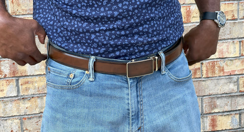 Premium 2024 Italian Leather Handmade Ratchet Smart Belt for Men. Unique Gift for Him (Copy)
