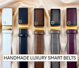 Tucci Di Lusso Limited Edition Handmade Luxury Italian Leather Ratchet Slide Smart Belts for Men. Unique Gift for Him