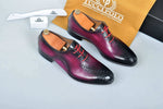 TucciPolo Prestigiously Handcrafted Burnish Purple Luxury Oxford Mens Italian Leather Shoes