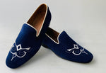 TucciPolo Premium Italian Suede Mens Luxury Blue Slip-on Slippers Loafer Shoe