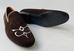TucciPolo Premium Italian Suede Mens Luxury Brown Slip-on Slippers Loafer Shoe