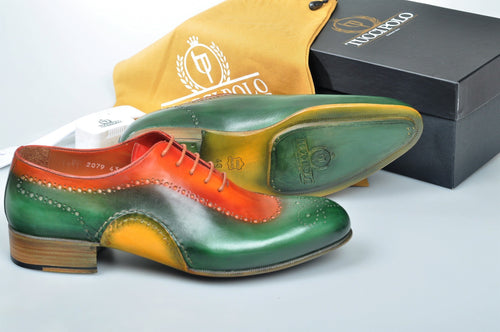 Uniquely Designed TucciPolo Greenish & Prestigiously Handcrafted Oxford Mens Shoes