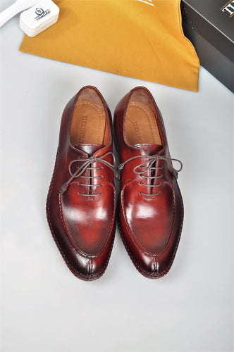 Uniquely Designed TucciPolo Brown & Prestigiously Handcrafted Oxford Mens Luxury Shoes
