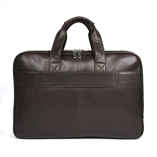 Tuccipolo 7289q full grain cow leather coffee briefcase handbag for me
