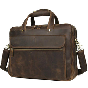 TucciPolo 7388R Real Leather Multi-function Briefcase Laptop Bag