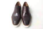 TucciPolo 2020 Handmade Italian Calf Skin Leather Oxford Style Casual Brown Sneaker Dress Shoe