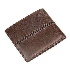 TucciPolo 8157-3C Vintage Pattern Cowhide Purse Card Holder Mens ID Wallet