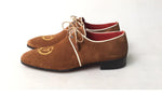 TucciPolo Exclusive Mens Italian Suede Sophisticated and Timeless Luxury Brown Lace-up Slip-on Slippers