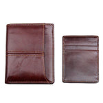 TucciPolo R-8107-2Q New Arrival Coffee Men's Cow Leather Wallet with RFID Money Holder and ID Card Holder.