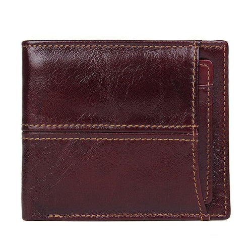 TucciPolo R-8107-3Q New Arrival Coffee Cow Leather Mens RFID Leather Money Wallet