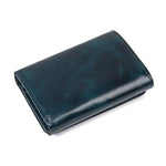 TucciPolo R-8177K Mens Hot Selling Dark Blue RFID Wallet Handmade Pocket Money Holder
